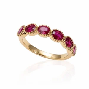 anel riviera rosa pink feminino dourado