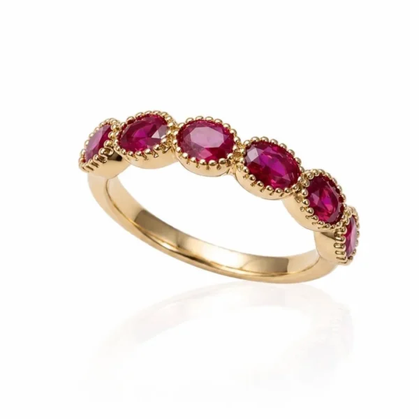 anel riviera rosa pink feminino dourado