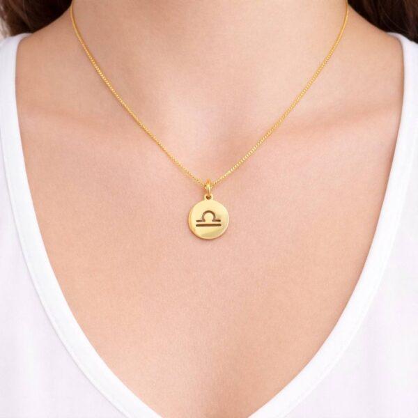colar signo libra feminino minimalista elegante