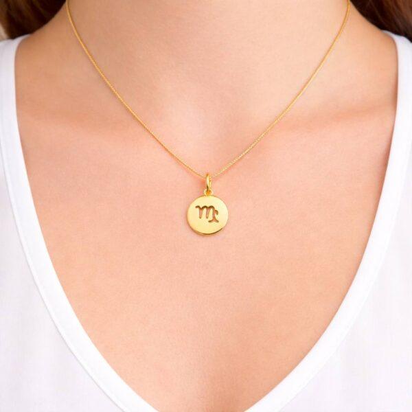 colar signo virgem feminino minimalista delicado