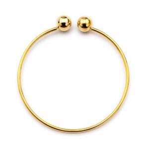 bracelete aro delicado com esfera feminino elegante