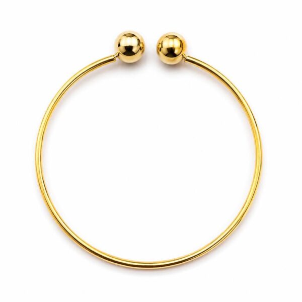 bracelete aro delicado com esfera feminino elegante