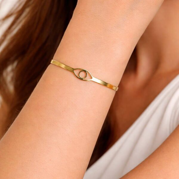 bracelete olho grego semijoia feminina elegante