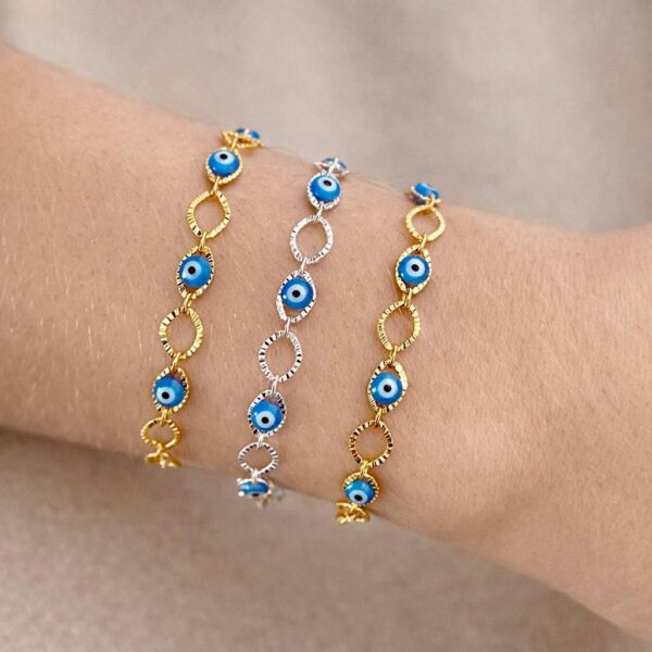 pulseira olho grego feminina elegante delicada