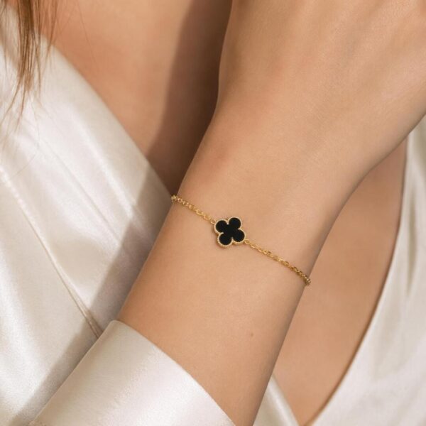 pulseira trevo virginia dourado feminina