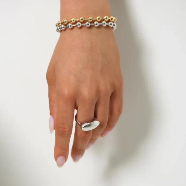 pulseiras esferas ajustavel feminino elegante